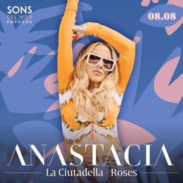 Cartell del concert d'Anastacia del Festival Sons del Món de Roses