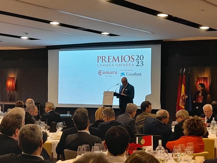 El presidente de la Cámara Oficial de Comercio, Industria y Servicios de Navarra, Javier Taberna