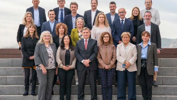 Representantes de la veintena de organizaciones patronales territoriales integradas en el Consejo Territorial de la Pyme de Foment