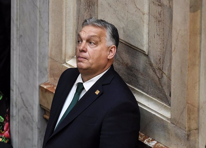 10 December 2023, Argentina, Buenos Aires: Hungarian Prime Minister Viktor Orban attends the swearing-in ceremony of Argentina's new President Javier Milei in Congress. Photo: Fernando Gens/dpa