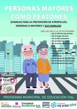 Cartel anunciador de las charlas de la Policía Local.