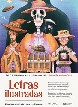 Ilustradores de Cádiz rinden homenaje a la literatura universal con una exposición colectiva en la capital