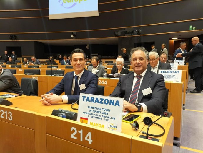 Ndp. Tarazona Ha Recibido El Galardón De 'Villa Europea Del Deporte 2024' En Bruselas
