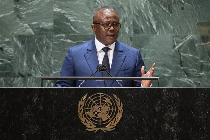 Archivo - El presidente de Guinea Bissau, Umaro Sissoco Embaló, en la sede de Naciones Unidas.