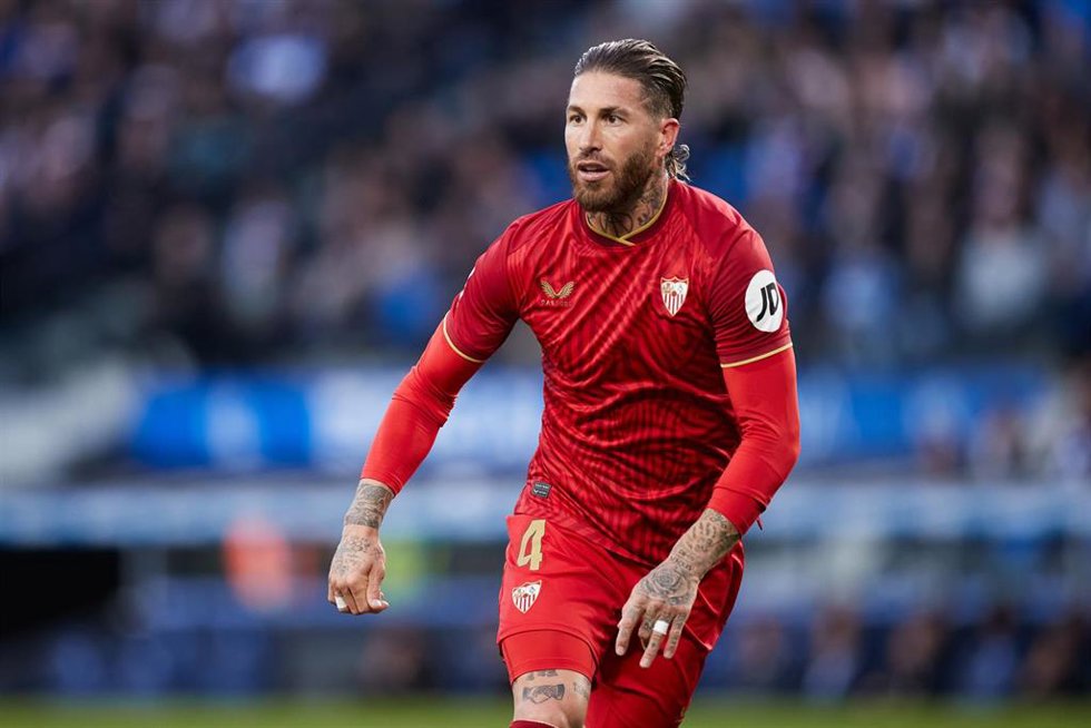 Sergio Ramos, durante un partido con el Sevilla FC.