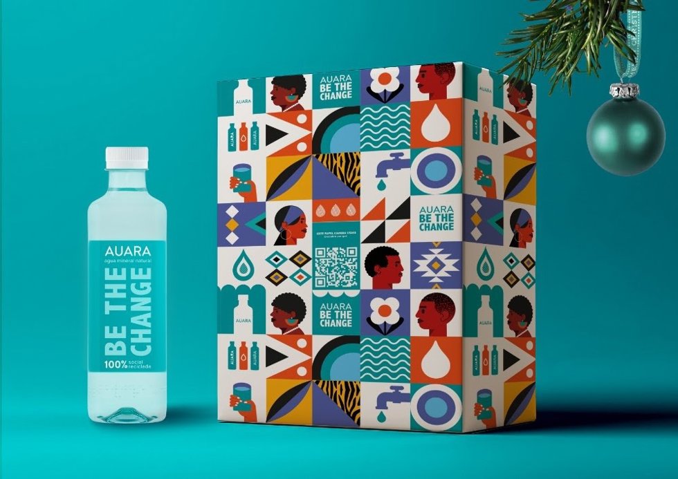 Auara lanza un papel de regalo ecológico para costear proyectos que mejoren el acceso al agua de colectivos vulnerables