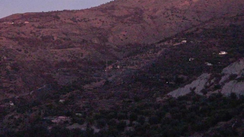 Zona afectada por el incendio de Lanjarón