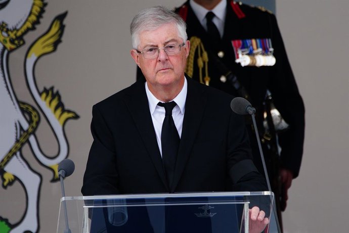 Archivo - 11 September 2022, United Kingdom, Cardiff: First Minister of Wales Mark Drakeford speaks during the Accession Proclamation Ceremony at Cardiff Castle, to publicly proclaiming King Charles III as the new monarch. Photo: Ben Birchall/PA Wire/dpa