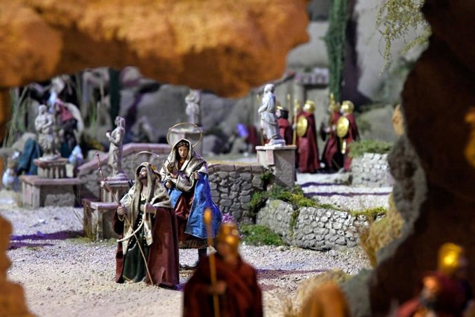 Imagen del belén instalado en el Palacio Episcopal