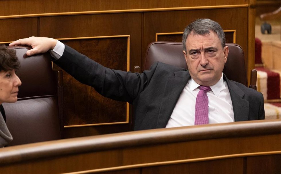 El portavoz del PNV en el Congreso, Aitor Esteban,en una sesión plenaria