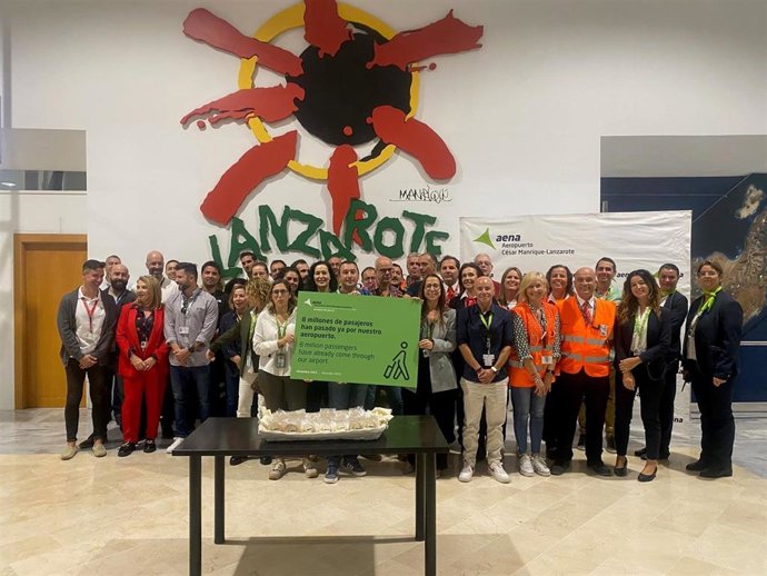 El Aeropuerto César Manrique-Lanzarote bate récord histórico con 8 millones de pasajeros
