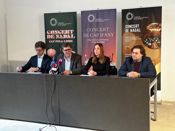 El conseller de Turismo, Cultura y Deportes, Jaume Bauz, en la presentación de los conciertos de la OSIB