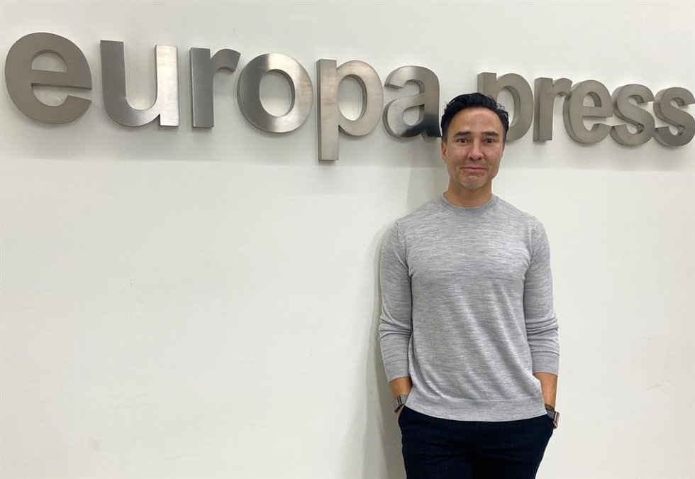 Wolfgang Muller, CEO y confundador de la empresa global f2o Sports, en la sede central de la agencia de noticias Europa Press en Madrid.