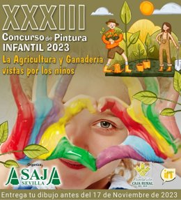 Cartel del concurso de pintura infantil de Asaja-Sevilla.