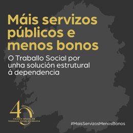 A campaña 'Máis servizos públicos e menos bonos' do Colexio Oficial de Traballo Social de Galicia (Cotsg)