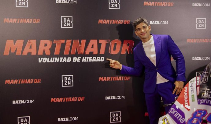 El piloto Jorge Martín (Ducati), en el preestreno del documental 'Martinator, voluntad de hierro' de DAZN.