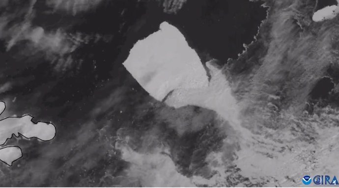 Imagen satelital del iceberg A23a