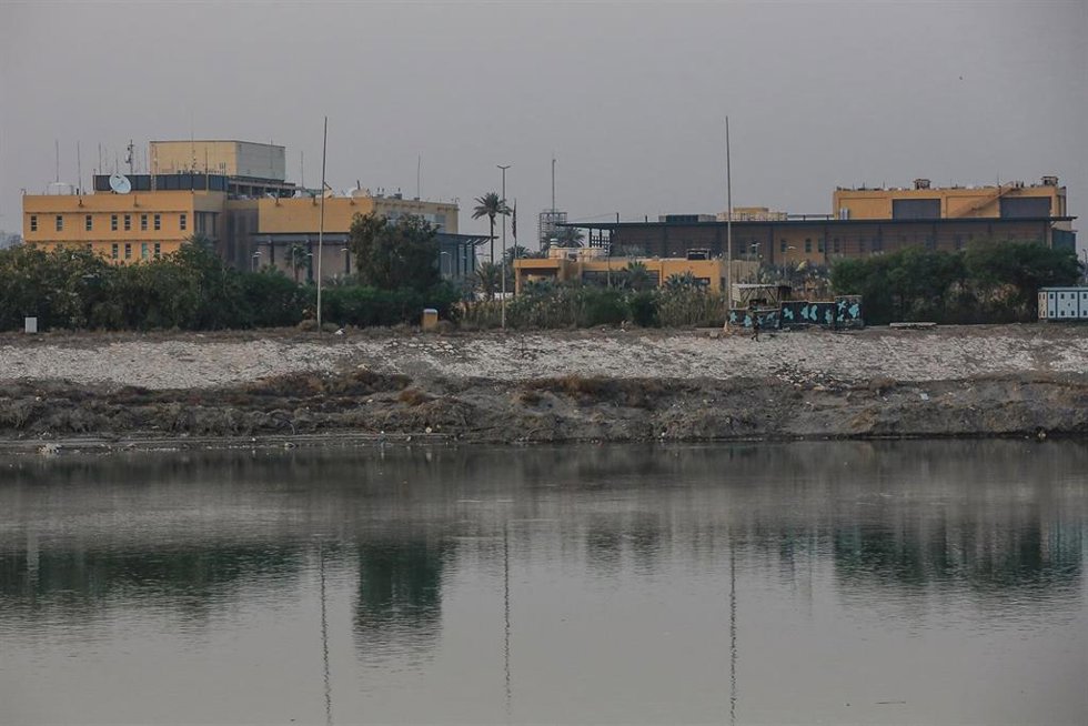 Archivo - La Embajada de EEUU en Irak desde la otra orilla del río Tigris