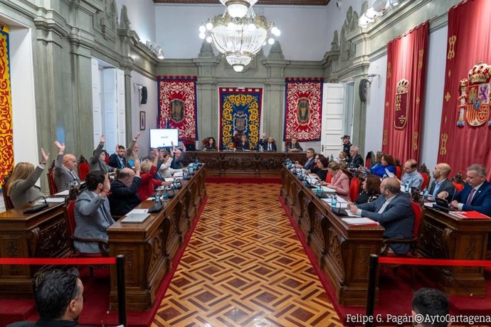 Imagen del Pleno extraordinario de aprobación inicial de los presupuestos municipales de 2024