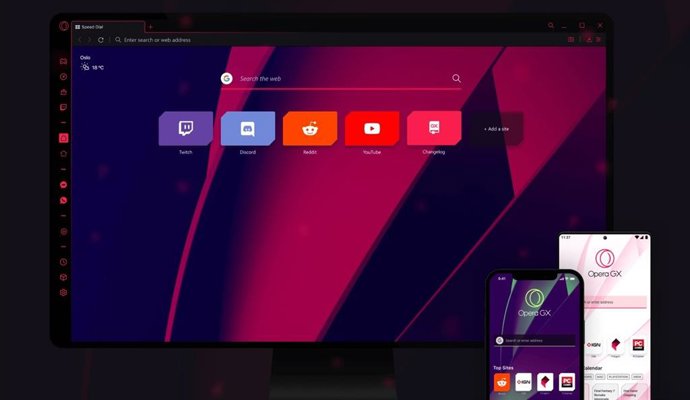 El navegador Opera GX.