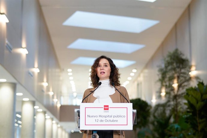 La presidenta de la Comunidad de Madrid, Isabel Díaz Ayuso