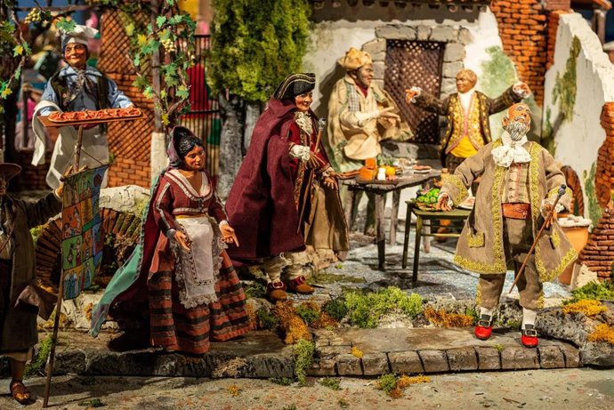 El pesebre que se expondrá en la Diputación de Barcelona, creado por Josep Massagué, cuenta con más de 60 figuras.