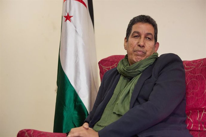 Archivo - El delegado del Frente Polisario en España, Abdulah Arabi, durante una entrevista para Europa Press en febrero