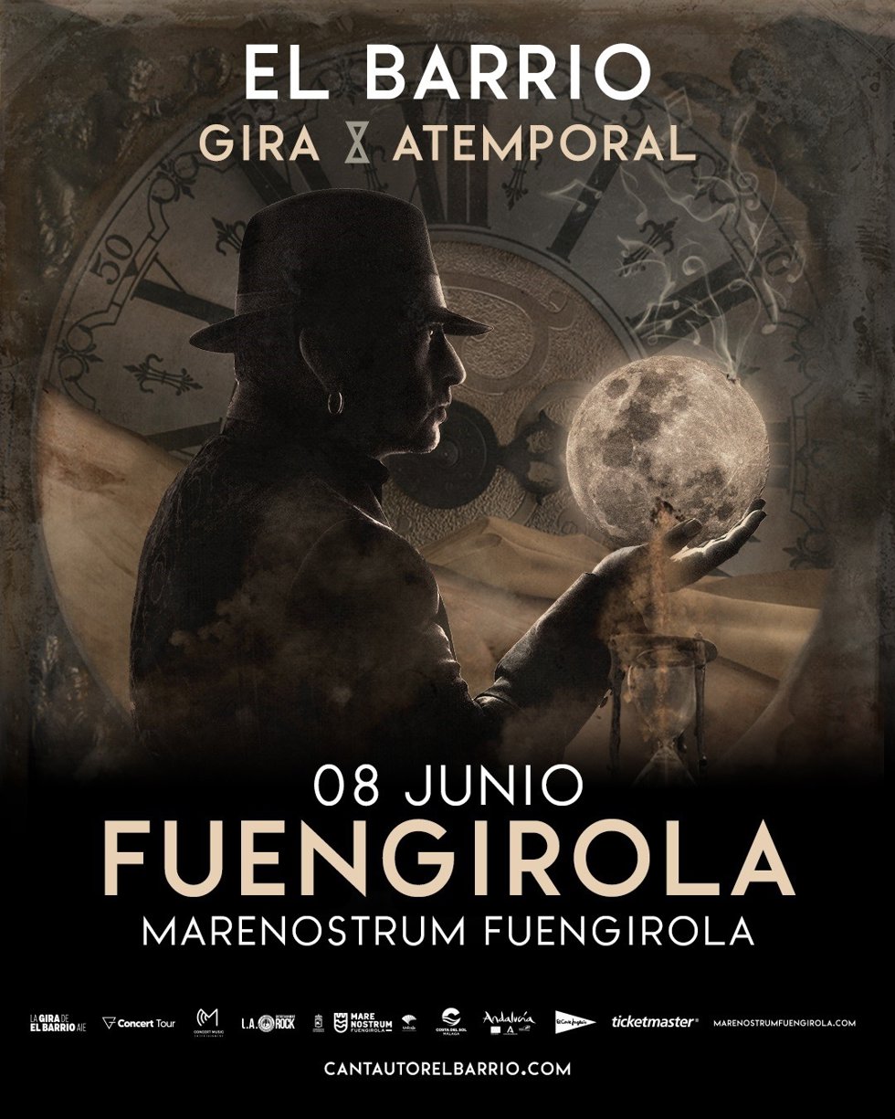Cartel de la actuación de El Barrio en Marenostrum Fuengirola.