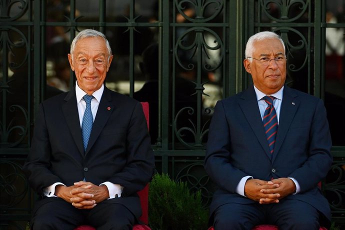 Archivo - El presidente de Portugal, Marcelo Rebelo de Sousa, y el primer ministro en funciones, António Costa.