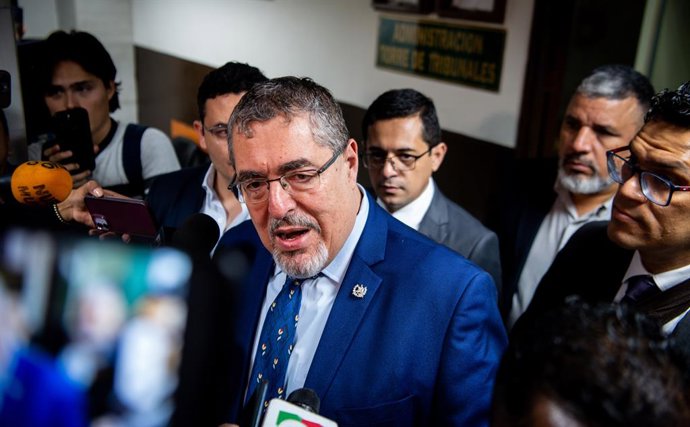 December 12, 2023, Guatemala City, Guatemala City, Guatemala: The president-elect, BERNARDO ARÉVALO, went to the Seventh Court A to request, once again, that he be given access to the judicial file that contains a case against the political party Movimi