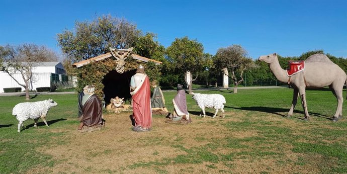 Belén instalado en el Parque del Alamillo de Sevilla.
