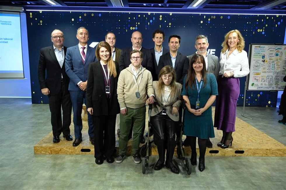 Acto de presentación del 'Modelo digital de inclusión laboral para personas con discapacidad intelectual' de Fundación Telefónica.