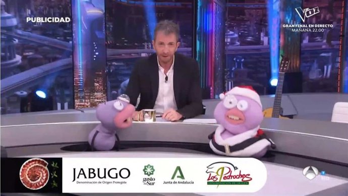 Gusto del Sur promociona el jamón ibérico de las DO Jabugo y Los Pedroches en 'El Hormiguero'.
