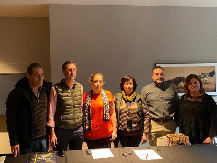 Miembros de los sindicatos con representación en la Mesa Sectorial de Sanidad para anunciar movilizaciones contra la Zona Única