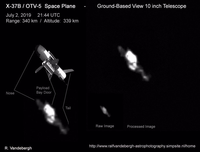 Archivo - Imagen del avión espacial no tripulado X37B en la órbita terrestre