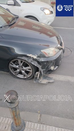 El vehículo siniestrado