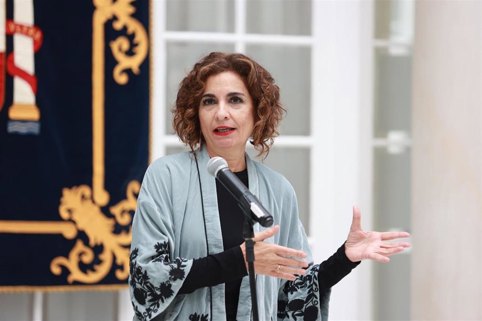 La vicepresidenta cuarta del Gobierno y ministra de Hacienda y Función Pública, María Jesús Montero, este viernes en Sevilla