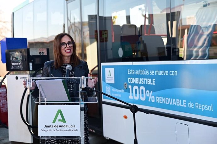 La consejera de Fomento, Articulación del Territorio y Vivienda, Rocío Díaz, en Granada.