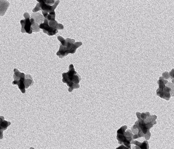 Las nanopartículas de oro y óxido de hierro.
