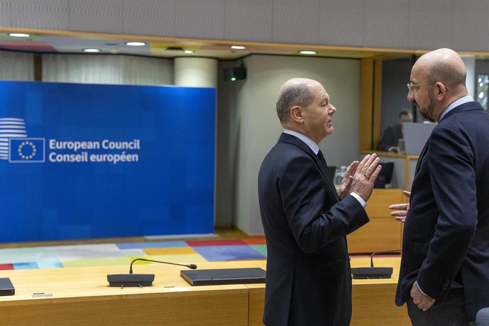Olaf Scholz y Charles Michel