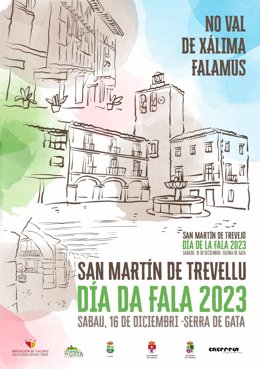 Cartel de la celebración del 'Día da fala' en San Martín de Trevejo