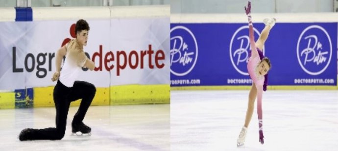 Los riojanos Mario Martínez-Íñiguez y Ruth García, durante su participación en el Campeonato