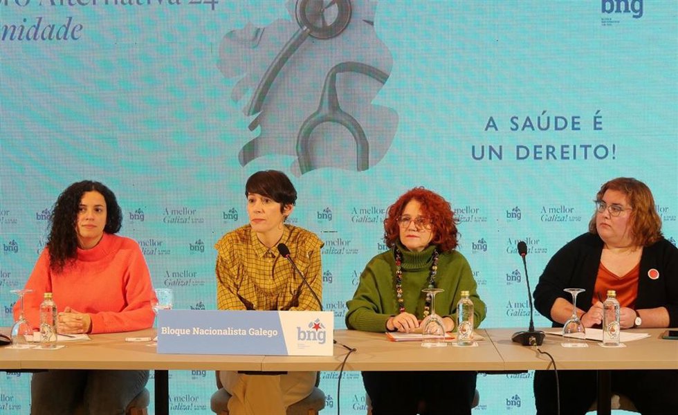 La portavoz del BNG, Ana Pontón, en el foro de sanidad