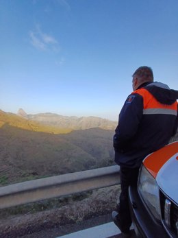 Rescatado ileso un senderista por un helicóptero en Alajeró (La Gomera).