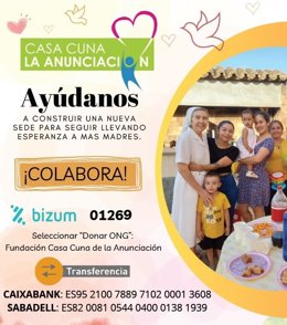 Cartel de la campaña promovida por la Fundación Casa Cuna La Anunciación