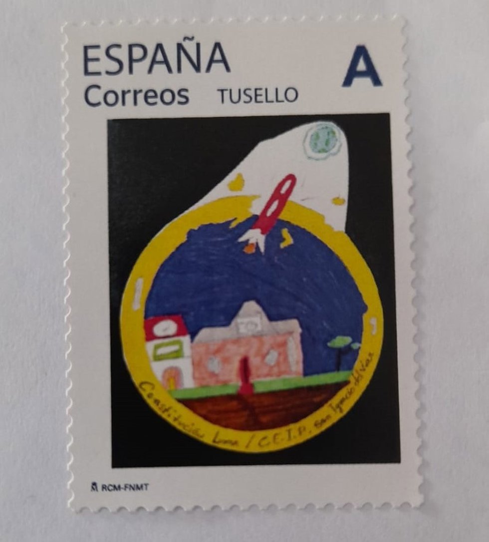 Sello personalizado de la Constitución Lunar Escolar