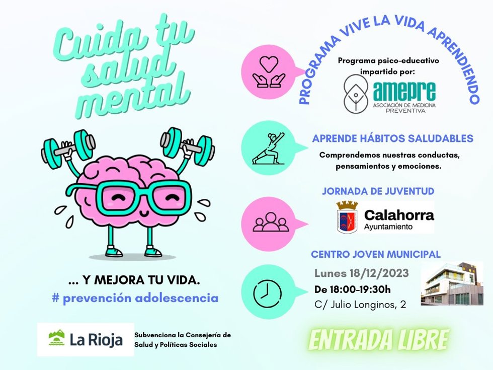 Las séptimas Jornadas de Adolescencia de Calahorra se abren este lunes con un taller de educación para la salud