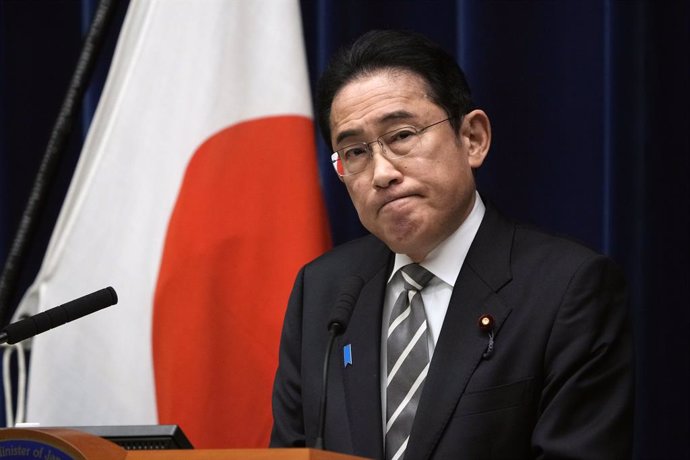 TOKYO, Dec. 14, 2023  -- Japanese Prime Minister Fumio Kishida holds a press conference in Tokyo, Japan, Dec. 13, 2023. Japanese Prime Minister Fumio Kishida on Thursday ousted all four cabinet ministers of the ruling party's largest faction, as he seeks 