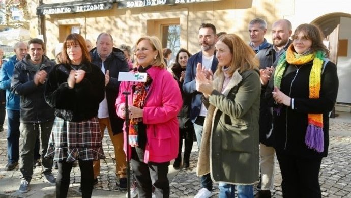 Itxaso Atutxa, presidenta del BBB del PNV en un acto en Sondika (Bizkaia)
