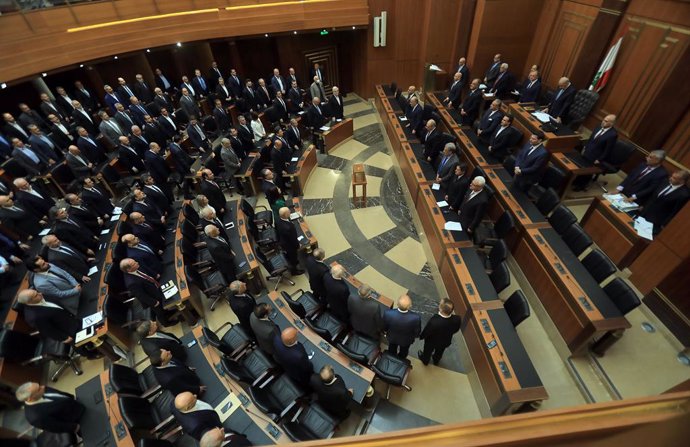 Archivo - BEIRUT, June 14, 2023  -- A presidential election session is held in the Parliament in Beirut, Lebanon, June 14, 2023. The Lebanese parliament on Wednesday failed to elect a new president for the republic during its 12th session, plunging the co